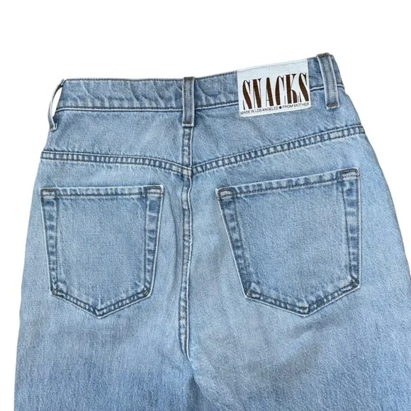 Snacks X Mother Just A Nibble Straight Leg Blue Jeans Womens 24  Western Preppy - Picture 3 of 16